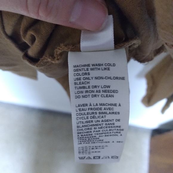 Free People Brown Neutral Funnel Neck Turtleneck Tee Shirt Size Large - Picture 8 of 9